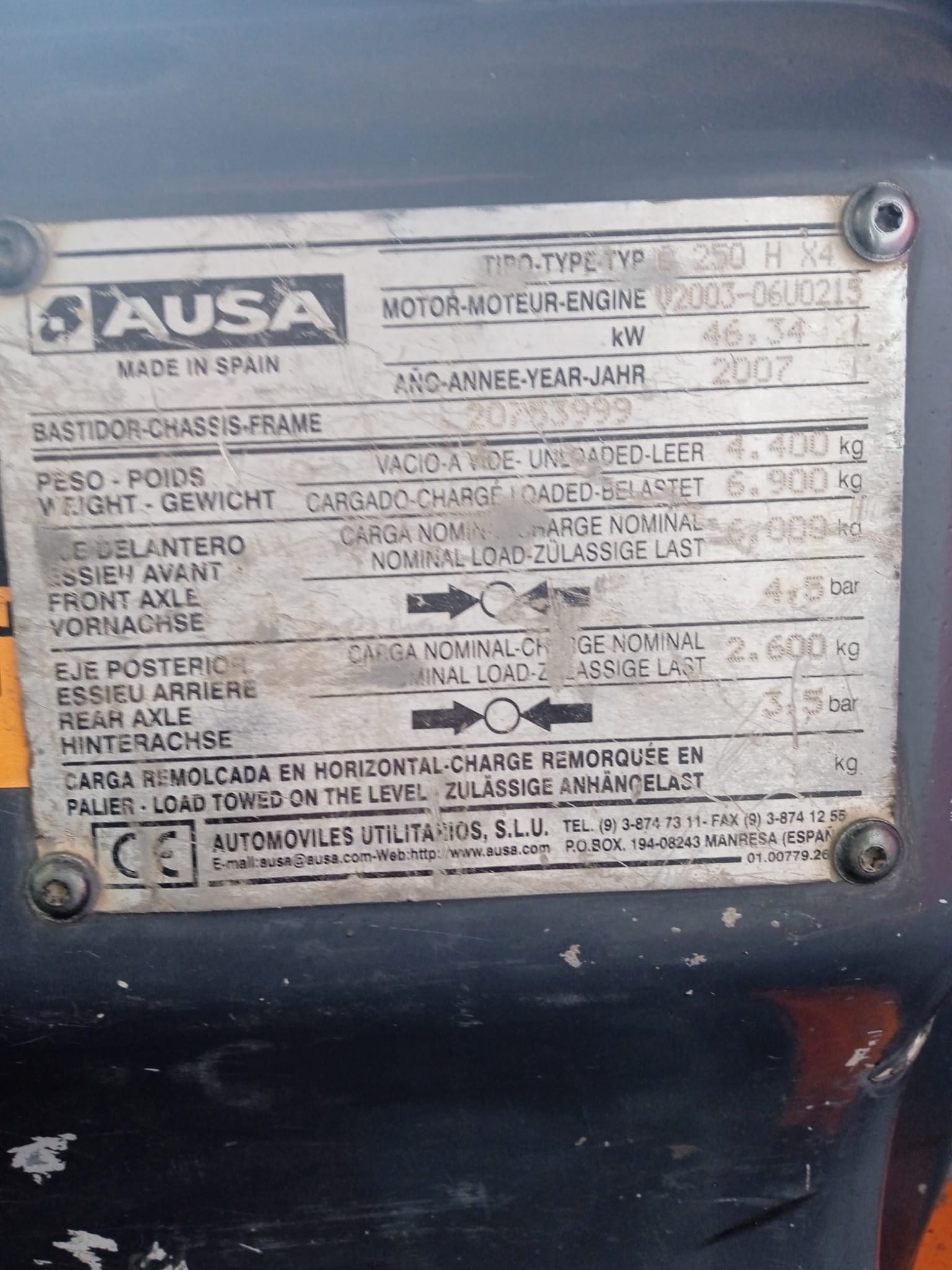 AUSA C250H X 4 - Imagen 7